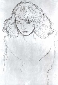 Cabeza de niña de Gustav Klimt